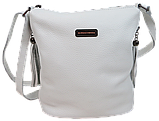 Жіноча Сумка greenpharm з натуральної шкіри на плече Borsacomoda біла, фото 5