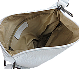 Жіноча Сумка greenpharm з натуральної шкіри на плече Borsacomoda біла, фото 10