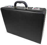 Класичний кейс, дипломат з еко шкіри Portfolio чорний, фото 3