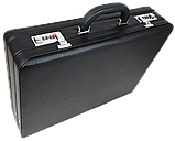 Класичний кейс, дипломат з еко шкіри Portfolio чорний, фото 5