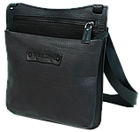 Чоловіча наплічна Сумка greenpharm з натуральної шкіри Mykhail Ikhtyar чорна, фото 2