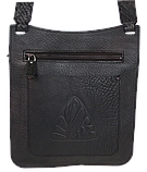 Чоловіча наплічна Сумка greenpharm з натуральної шкіри Mykhail Ikhtyar чорна, фото 5