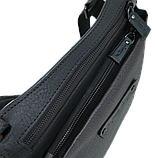 Чоловіча наплічна Сумка greenpharm з натуральної шкіри Mykhail Ikhtyar чорна, фото 6
