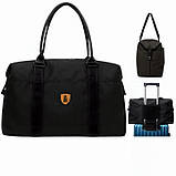 Дорожня Сумка greenpharm середнього розміру, Сумка greenpharm ручна поклажа Imiti 22L чорний, фото 2