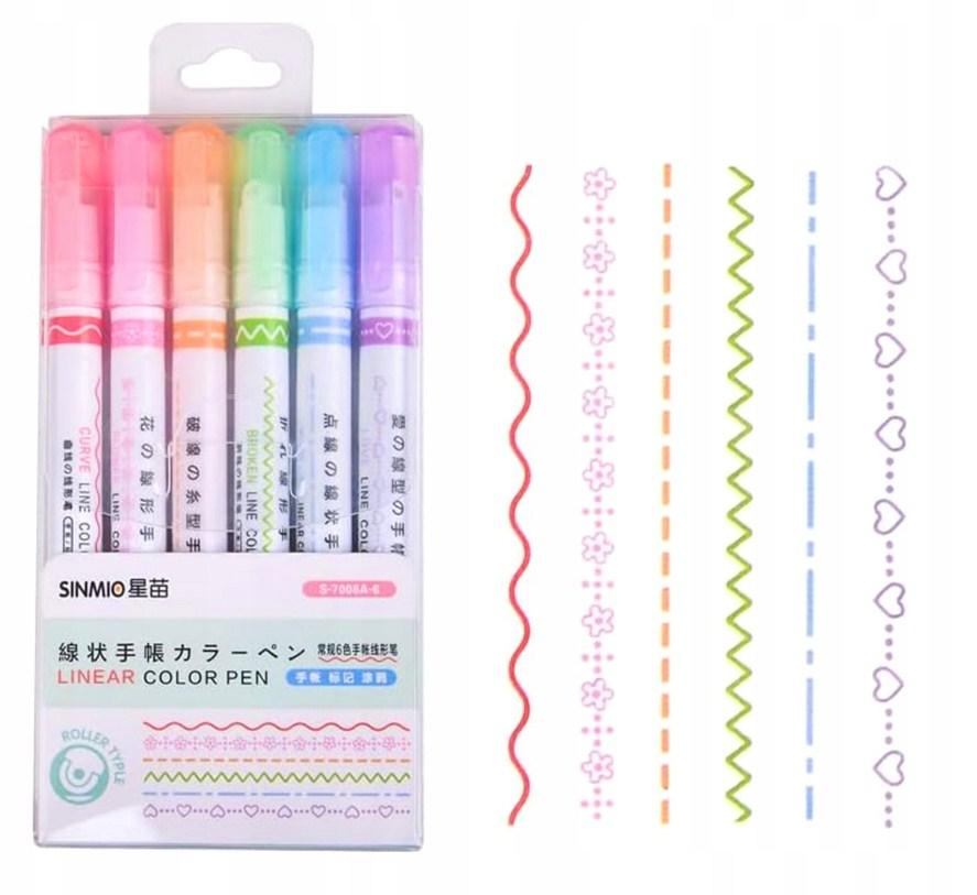 Набір маркерів з візерунками, фломастери штампи, Aptel MIX 6 шт PR43, фото 1