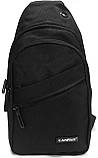 Чоловіча Сумка greenpharm тканинна, слінг Lanpad чорна, фото 2