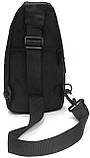 Чоловіча Сумка greenpharm тканинна, слінг Lanpad чорна, фото 3