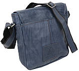 Шкіряна чоловіча Сумка greenpharm Mykhail Ikhtyar, Україна синя, фото 5