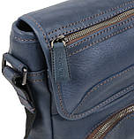 Шкіряна чоловіча Сумка greenpharm Mykhail Ikhtyar, Україна синя, фото 9