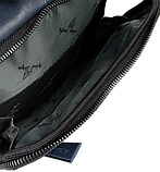 Чоловіча шкіряна сумка, борсетка Mykhail Ikhtyar синя, фото 7