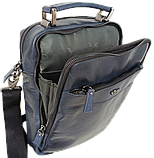 Чоловіча шкіряна сумка, борсетка Mykhail Ikhtyar синя, фото 10