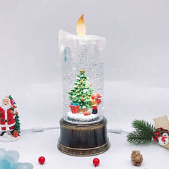 Новорічний світильник-декор Свічка HC-G030 LED USB AAх3 (10.7x10.7x25см)