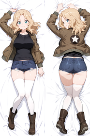 Дакімакура 150х50см Кей - Дівчата і танки Подушка з наволочкою двостороння