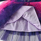 Нарядна святкова сукня плаття для дівчинки, спідниця з фатіном, паєтки, єдиноріг, р.116, фото 5