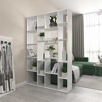 Стелаж VAYS D-2, книжкова полиця з 20 комірками, етажерка з ЛДСП для дому, іграшок і декору, 117×30×178 см