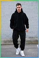 DU Мужской флисовый костюм New Dub Without Utopia черный спортивный теплый комплект для активного отды TOK19\C
