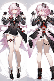 Дакімакура 150х50см Вічна ніч Хонкай стар рейл Подушка з наволочкою двостороння