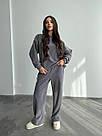 ФЛІСОВИЙ ЖІНОЧИЙ КОСТЮМ СІРИЙ спортивний прогулянковий р.42-52 1700, фото 2