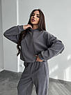 ФЛІСОВИЙ ЖІНОЧИЙ КОСТЮМ СІРИЙ спортивний прогулянковий р.42-52 1700, фото 7