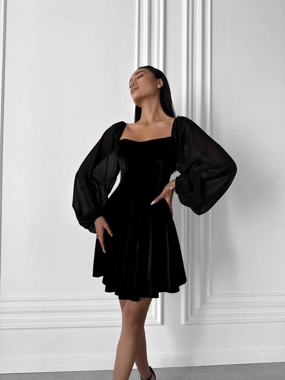 Сукня з шифоновими руковами гурт роздріб дроп 23155, фото 1