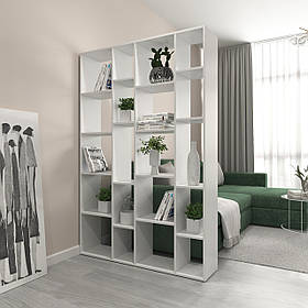 Стелаж VAYS D-2, книжкова полиця з 20 комірками, етажерка з ЛДСП для дому, іграшок і декору, 117×30×178 см