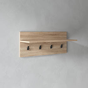 Вішалка настінна VAYS для одягу на 4 гачки з полицею M-46