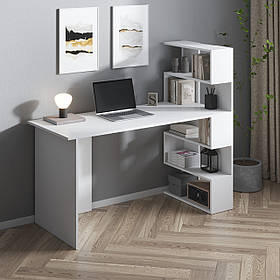 Комп’ютерний стіл VAYS M-15, письмовий з полицями праворуч, ЛДСП, 142×60×123 см – для дому, навчання, офісу