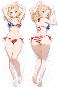 Дакімакура 150х50см Кей - Дівчата і танки Подушка з наволочкою двостороння