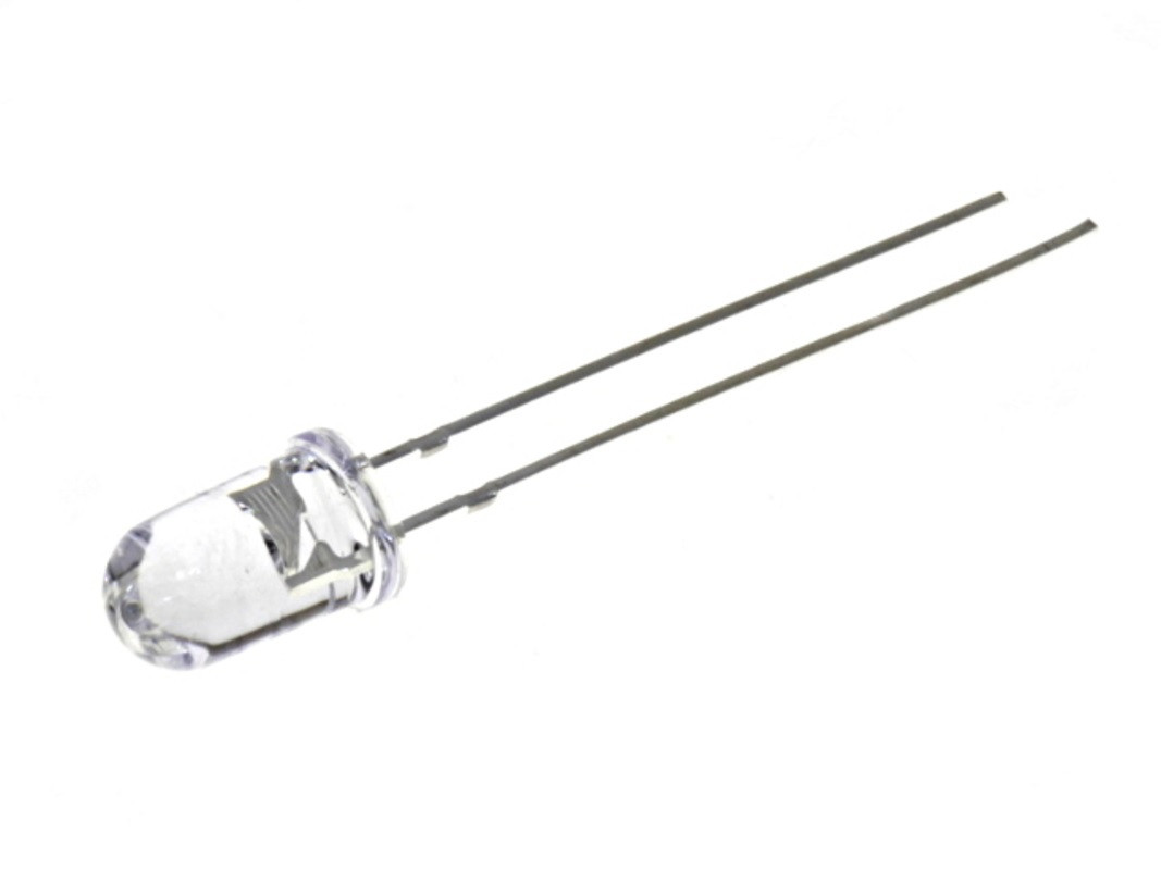 Світлодіод 5 мм червоний/синій миготливий прозорий 2-pin, фото 1