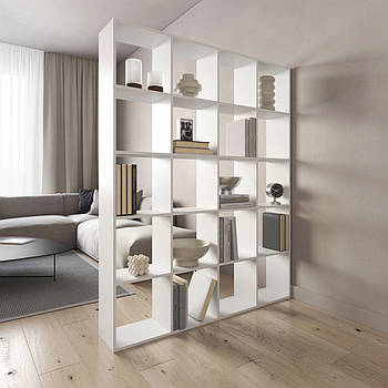 Стелаж VAYS M-3, книжкова полиця на 20 комірок, ЛДСП, 143×29×178 см - для дому, офісу, дитячої або вітальні