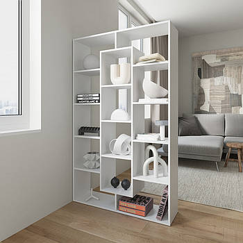 Стелаж VAYS M-7, книжкова полиця на 14 комірок, ЛДСП, 108×29×178 см - для дому, офісу, дитячої або вітальні