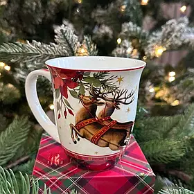 Новорічна порцелянова Чашка 470 мл Christmas Story подарункова уп