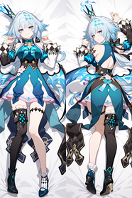 Дакімакура 150х50см Керідра Хонкай Стар Рейл Подушка з наволочкою двостороння