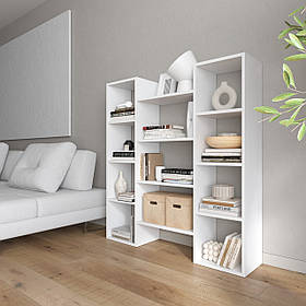 Стелаж для книг VAYS D-8, сучасна полиця, ЛДСП 130×30×140 см - для дому, офісу, вітальні