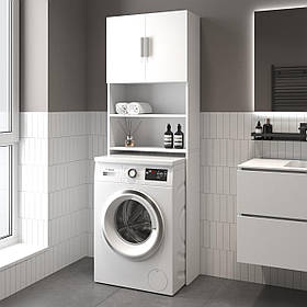 Тумба під пральну машину VAYS M-107, шафа у ванну, ЛДСП, 64×25×190 см