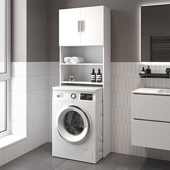 Тумба під пральну машину VAYS M-107, шафа у ванну, ЛДСП, 64×25×190 см