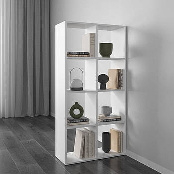 Стелаж VAYS M-10, книжкова полиця на 10 комірок, ЛДСП, 72×29×143 см - для дому, офісу, дитячої або вітальні