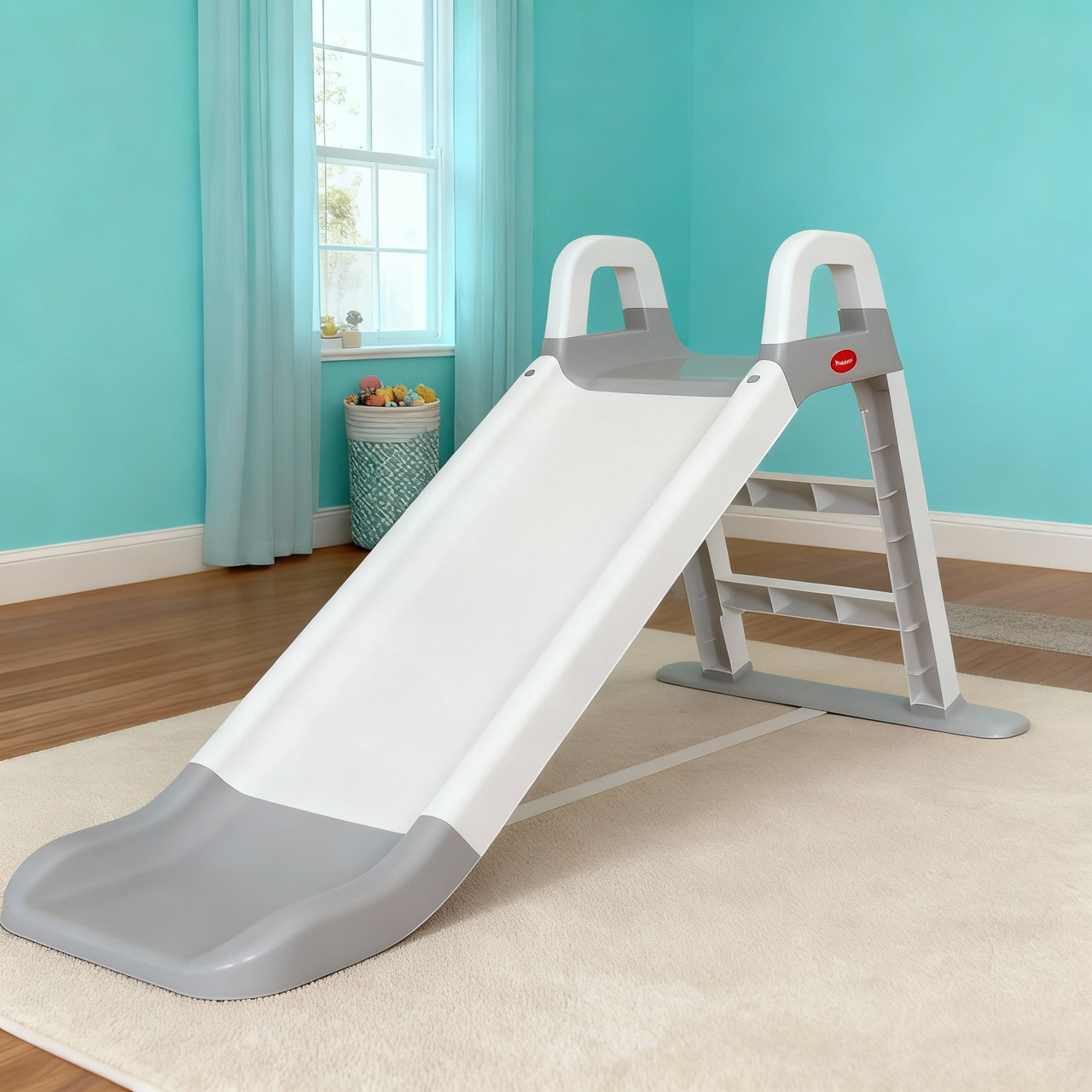 Гірка дитяча пластикова Долоні 140 см. (0140/16) Молочно-сіра