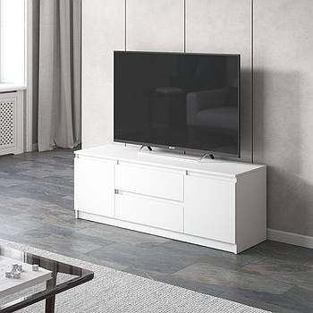 Тумба під телевізор VAYS, для вітальні, сучасна, 2 висувних ящика та дві двері, без ручок R-28