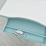 Парта зі стільцем «Bambi» M 4428-12 з лампою та підставкою під книги Блакитна, фото 7