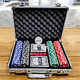 Покерний набір на 200 фішок в кейсі з номіналом., фото 2