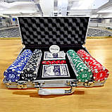 Покерний набір на 200 фішок в кейсі з номіналом., фото 3