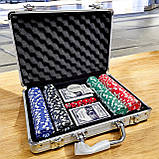 Покерний набір на 200 фішок в кейсі з номіналом., фото 5