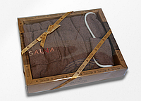 Набір чоловічих рушників та тапочки махровий для лазні подарунковий, набір для лазні чоловікові в сауну банний в подарунок