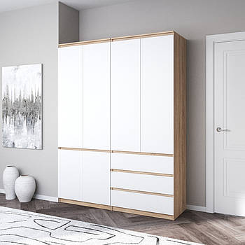 Шафа для одягу VAYS, зі штангою та полицями, комплект з 2 шаф R10+R16