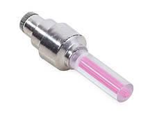 клапани вентиль велосипедного колеса, що світяться