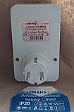 Таймер-розетка Lemanso LM660 тип добовий механічний для бойлера, котла, шланга, освітлення, побутовий 24 год, фото 8