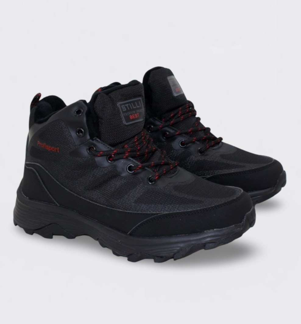 Підліткові зимові термо кросівки чорні (H900-3), фото 1