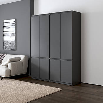 Шафа для одягу VAYS, зі штангою та полицями, комплект з 2 шаф R10+R24