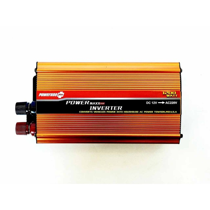 Перетворювач напруги інвертор PowerOne Plus 12V-220 V 1200 W Автомобільний перетворювач, фото 1